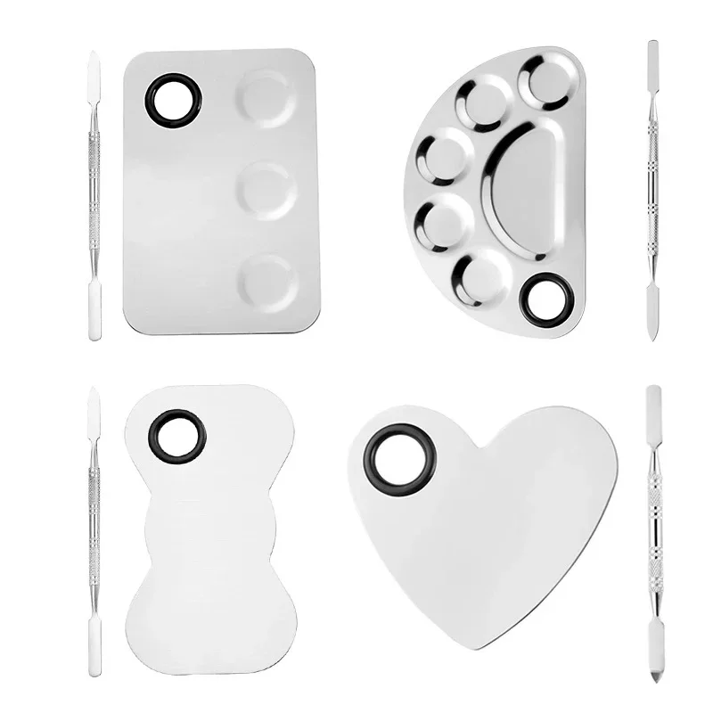 Stainless Steel Palette Spatula Rod Gel Foundation Eye Shadow Mixing Cream Pigments Cosmetic Makeup Nail Manicure Tool