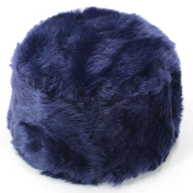 Winter Women Faux Fur Hats Fluffy Plush Wrap Cap Outdoor Casual Earwarmer Ski Hats Ladies Gift Luxury Thick Furry Decoration Hat 5