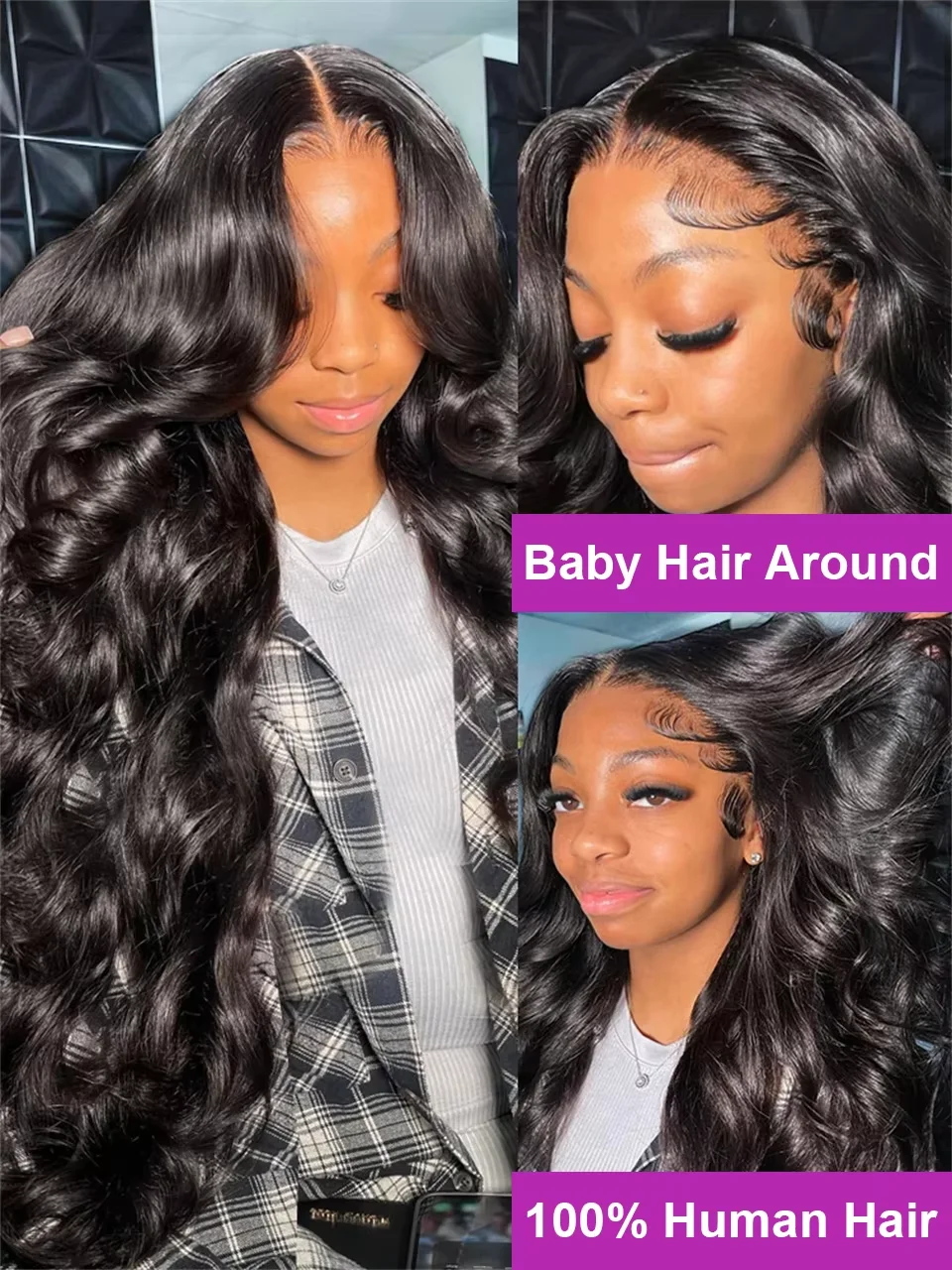 HD Transparent 13x4 13x6 Body Wave Lace Front Wig Pre Plucked 360 Lace Frontal Wig Human Hair Wigs For Women 5x5 Closure Wig