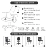 PU Waterproof Office Split Chair Covers Solid Color Computer Chairs Cover Universal Chair Protector(Seat cover + Backrest cover) 2