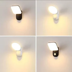 LED Simple and Bright Human Body Induction Wall Lamp Outdoor Waterproof Exterior Wall Lamp Villa Garden Balcony Terrace Lamp