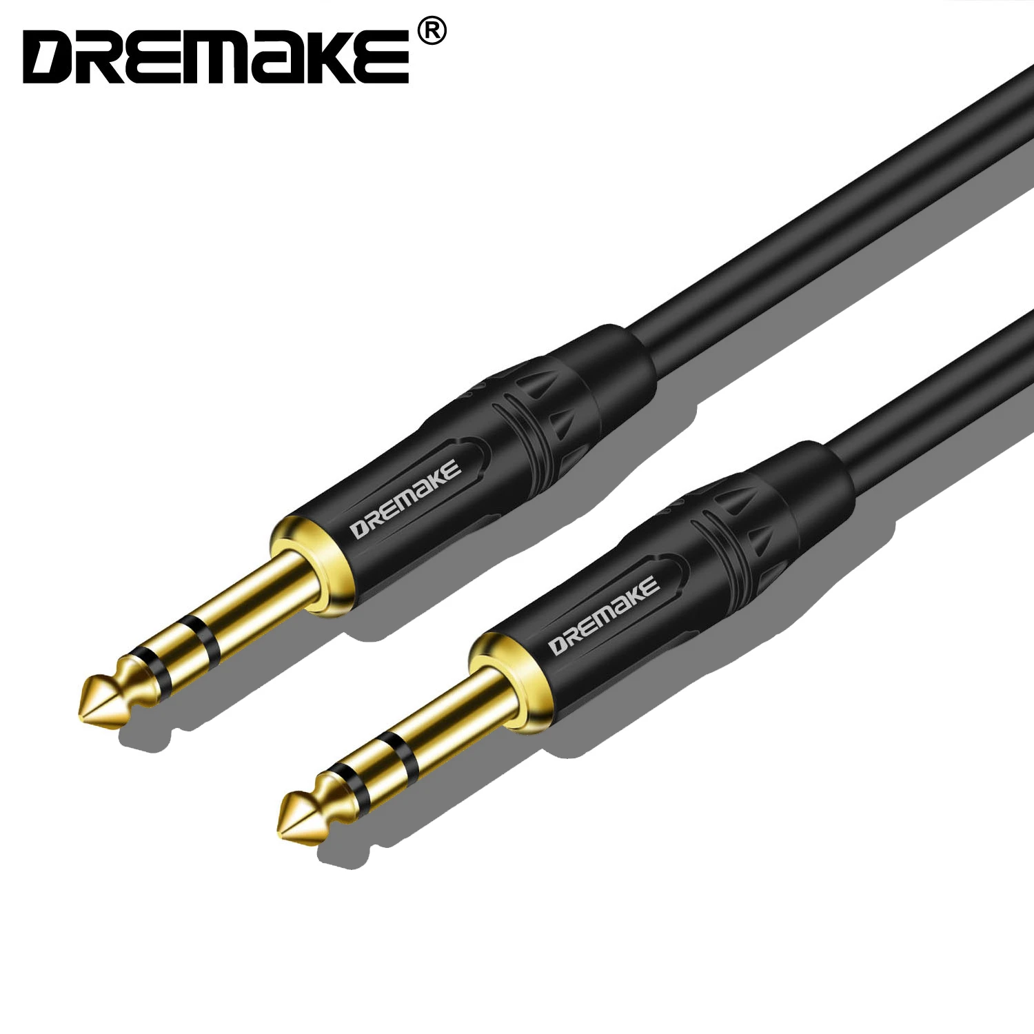 【ございませ】 DREMAKE 5 Pack 6.35mm to 6.35mm Stereo Audio Instrument Cable