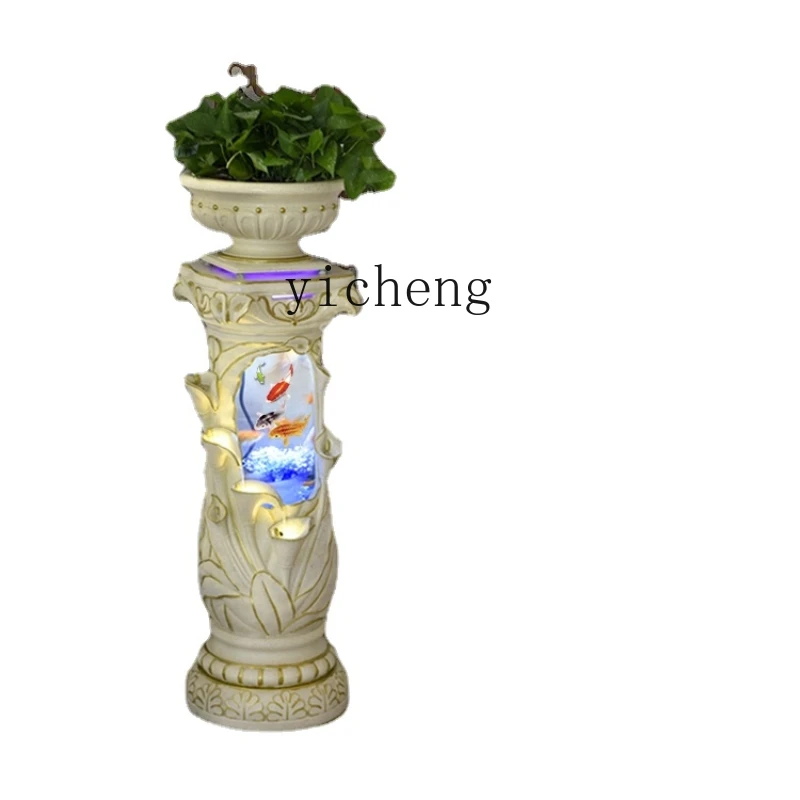 

Xl Fountain Water New Family Furnishings Creative Home Fish Tank European Style Floor Ornaments