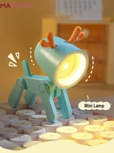  Kawaii Cute Mini Book Lamp Flexible Led Book Reading Night Light with Battery Portable Table Lamps for Bedroom Kids Study Office 