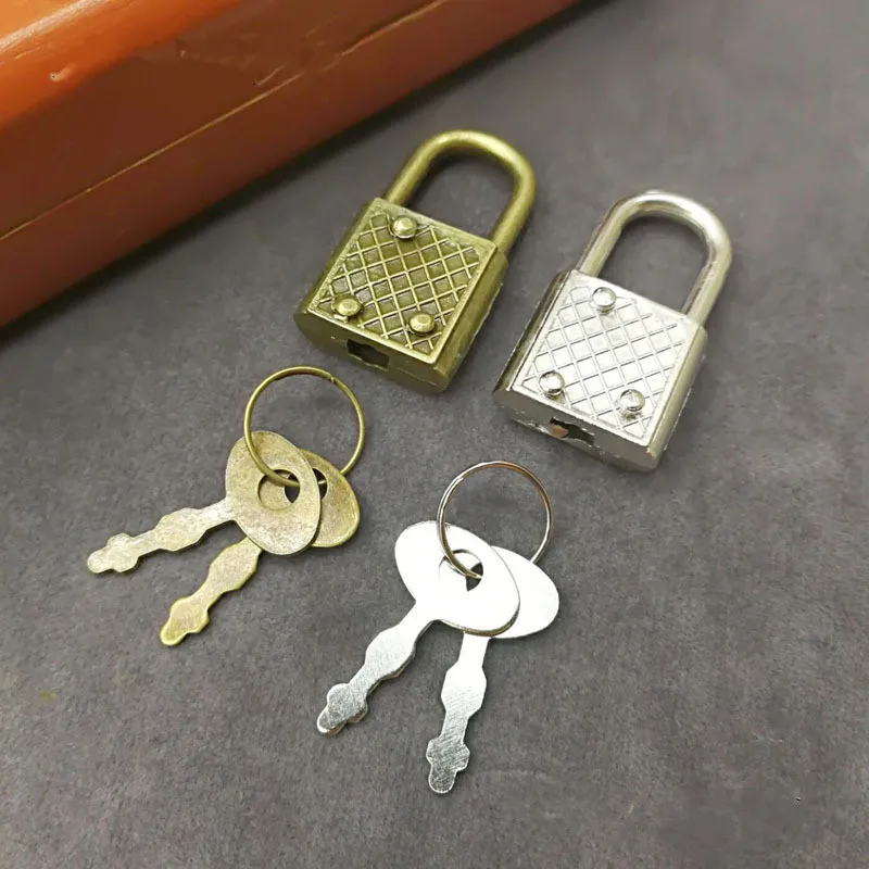 Vintage Vorhängeschloss Mini Lock mit Schlüssel für Aufbewahrungsbox Tagebuch 