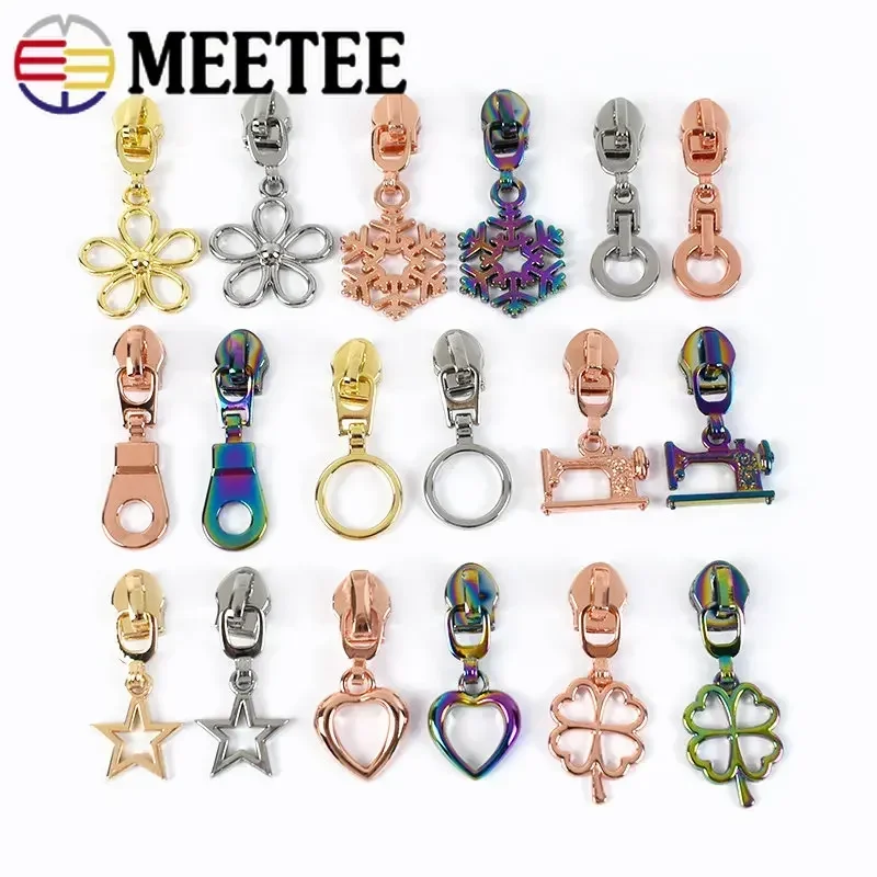 Set of 10 Nylon Zipper Slider Pulls for Sewing and DIY Garment Repair