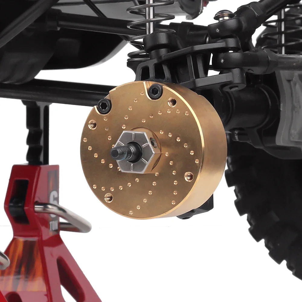 INJORA 무거운 황동 카운터 웨이트 포털 드라이브 하우징 RC 크롤러 TRX4 TRX-4 TRX6 업그레이드 부품 용 범퍼 홀더 액슬 마운트