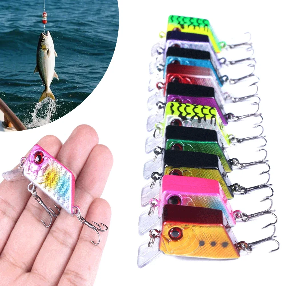 4.5cm 7g Square Crankbait Fishing Wobbler Diving Swimming Bait for Bass Pike Artificial Fishing Tackle