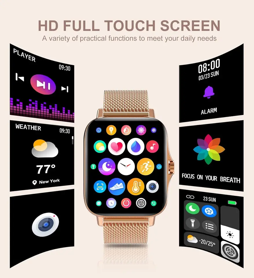 Women's Smart Fitness Watch with Bluetooth Calling