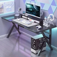 Esports Gaming Table K-shaped Modern Luxury Iron Computer Desks Ergonomic Gaming Player Computer Desk Simple Bedroom Office Desk 1