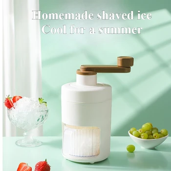 New small manual ice crusher, ice shaving machine for home use, hand-cranked ice slush maker. 1