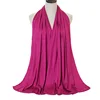 Écharpe Hijab en Jersey de coton Modal de qualité supérieure, châle musulman Long, Turban doux uni, bandeau pour femmes, bandeau africain 170x60cm