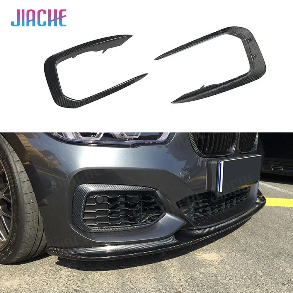 Dry Carbon Fiber Fendinebbia Anteriore Wind Knife Fangs Trim Strips Per Bmw Serie 1 F20 M Sport M135I M140I Hatchback 2016 - 2018 Frp
