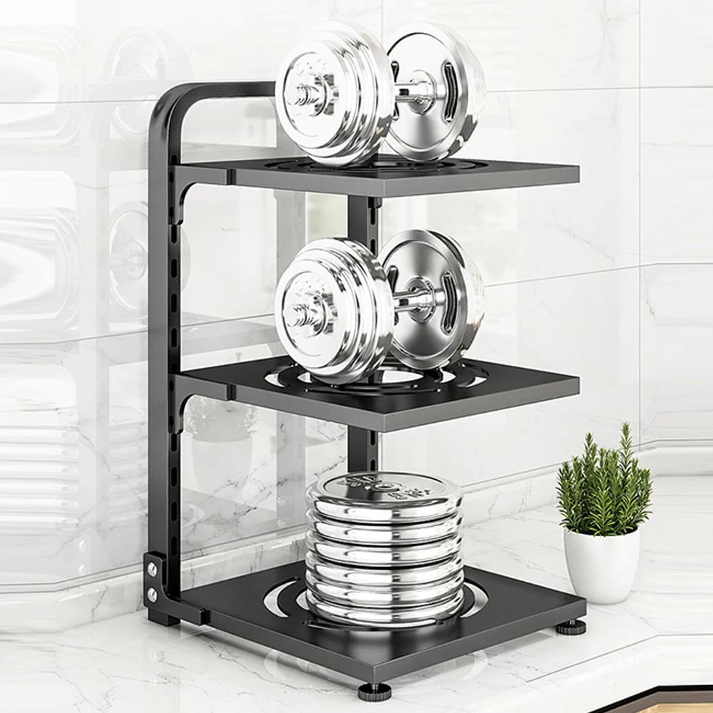 Kitchen Shelf Kitchenware Storage Rack Carbon Steel Adjustable