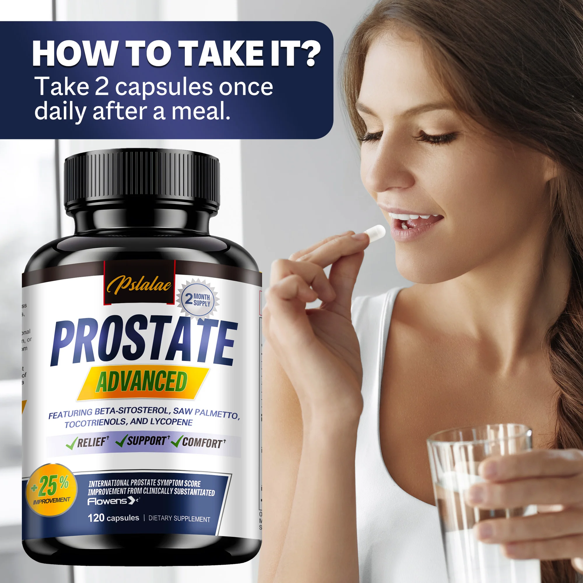 Men's Prostate Health Capsules Saw Palmetto Improve Performance Relieve Bladder & Urination Problems Reduce Toilet Trips prostate urinary tract capsules