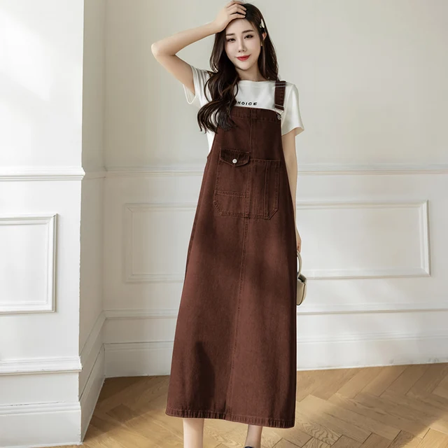 Vista descolada e confortável com o vestido jeans feminino S-5XL da SELAITAILYE 3 Vestido Jeans Feminino S-5XL da SELAITAILYE