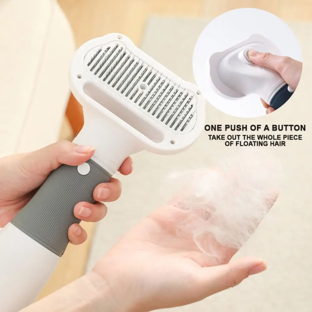 

3-In-1Quiet Dog Hair Dryers,Adjustable Temperature Puppy Fur Blower with Replaceable Slicker Brush Pet Grooming Hair Dryer