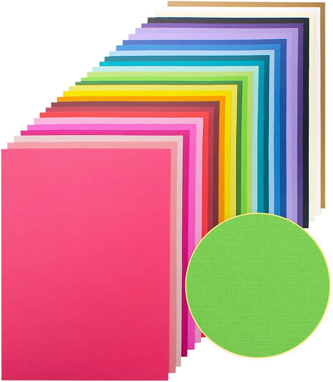 A4 Color Textured Cardstock Paper,Assorted Colors 200gsm Faint Texture, Double-Sided Printed Colored Paper, Premium Thick Paper