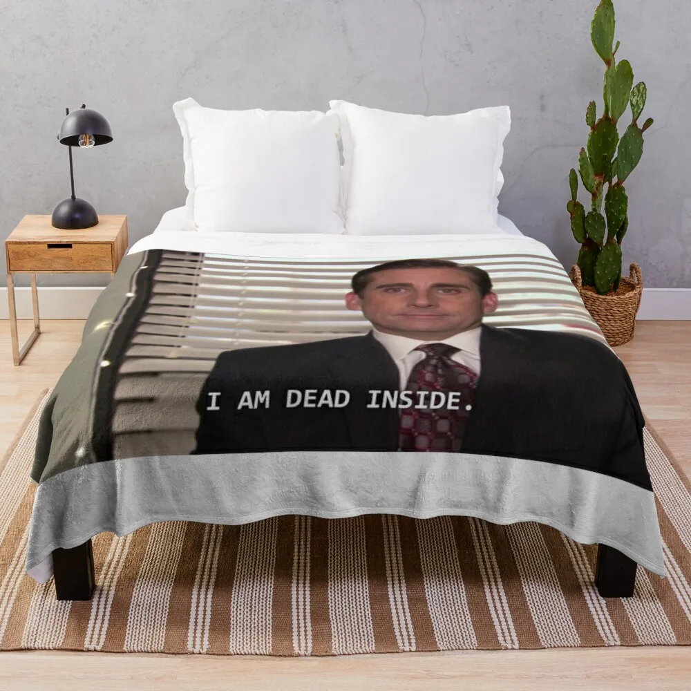 

i am dead inside Throw Blanket Flannel Fabric Blankets For Sofas christmas blanket Warm Blanket For Sofa