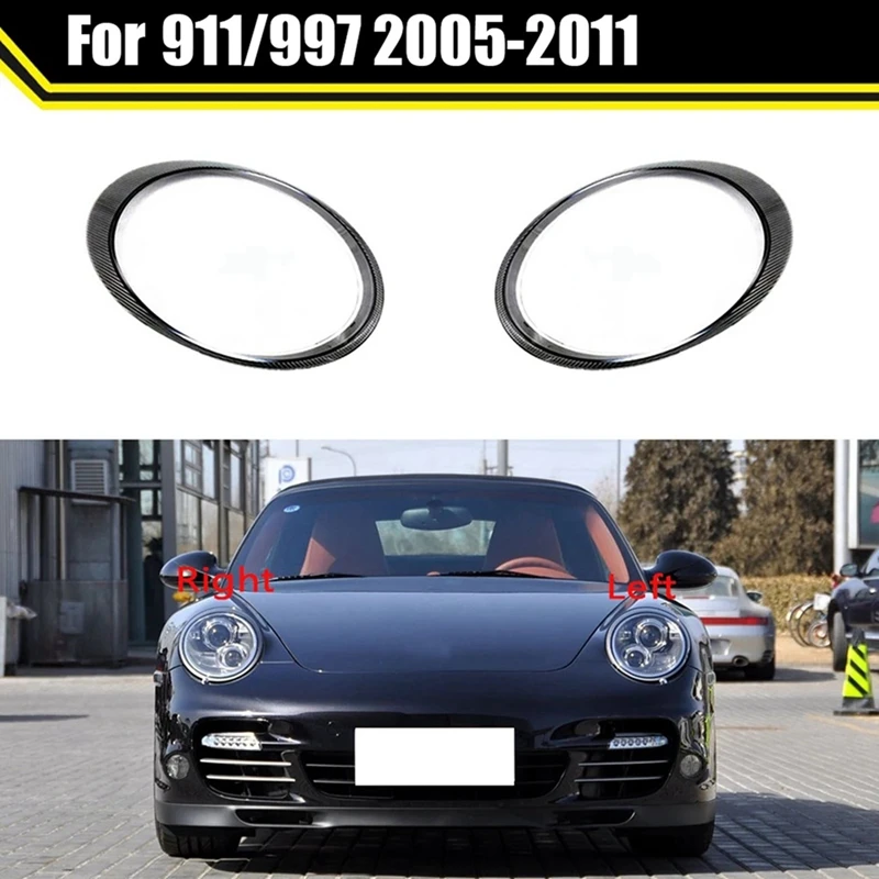 

Car Head Light Lamp Cover Transparent Shade Lamp Headlight Shell Lens For Porsche Carrera 997 911 2005-2011