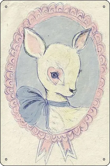 Vintage Coquette aesthetic Poster Metal Tin Logo Fun Home art Wall decoration 20.32 x 30.48 cm