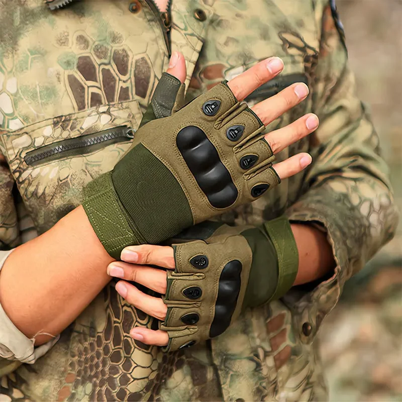 Half Finger Men's Gloves Outdoor Military Tactical Gloves Sports Shooting Hunting Airsoft Motorcycle Cycling Gloves 2