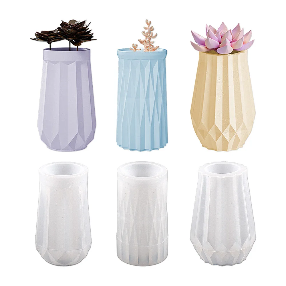Gypsum Flower Vase Silicone Molds DIY Irregular Flower Arrangement Ornaments Resin Mold Pen Holder Toothbrush Cup Plaster Mould