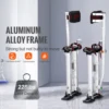 VEVOR Drywall Stilts 18''-30''/36''-50'' Adjustable Aluminum Tool Stilts with Protective Knee Pads Non-Slip Work Stilts for Home 4