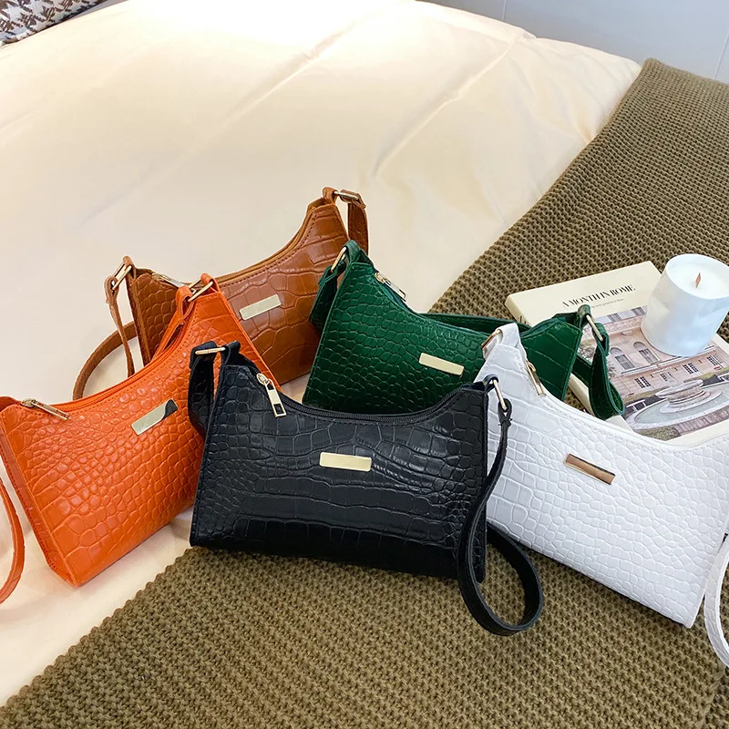 

Женская сумка на одно плечо, роскошная женская сумка, новая популярная сумка-мессенджер с крокодиловым узором, модные Универсальные Сумки для