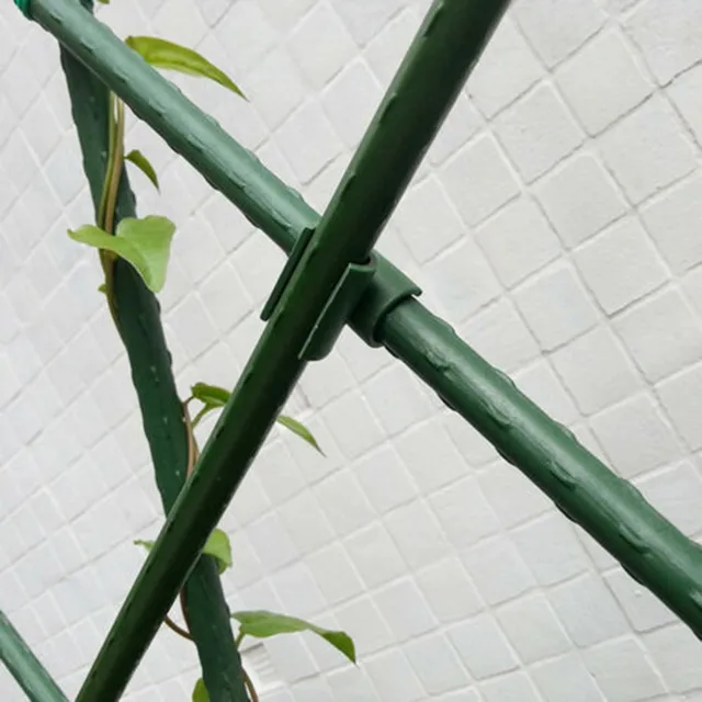 Zöld Csatlakozó Gyümölcsháló Háló Gyümölcsös Zöldség 50Db Golyók Bambusz Ketrec Cane Rugalmas Kert 2021 Kiváló Minőségű - Image 6