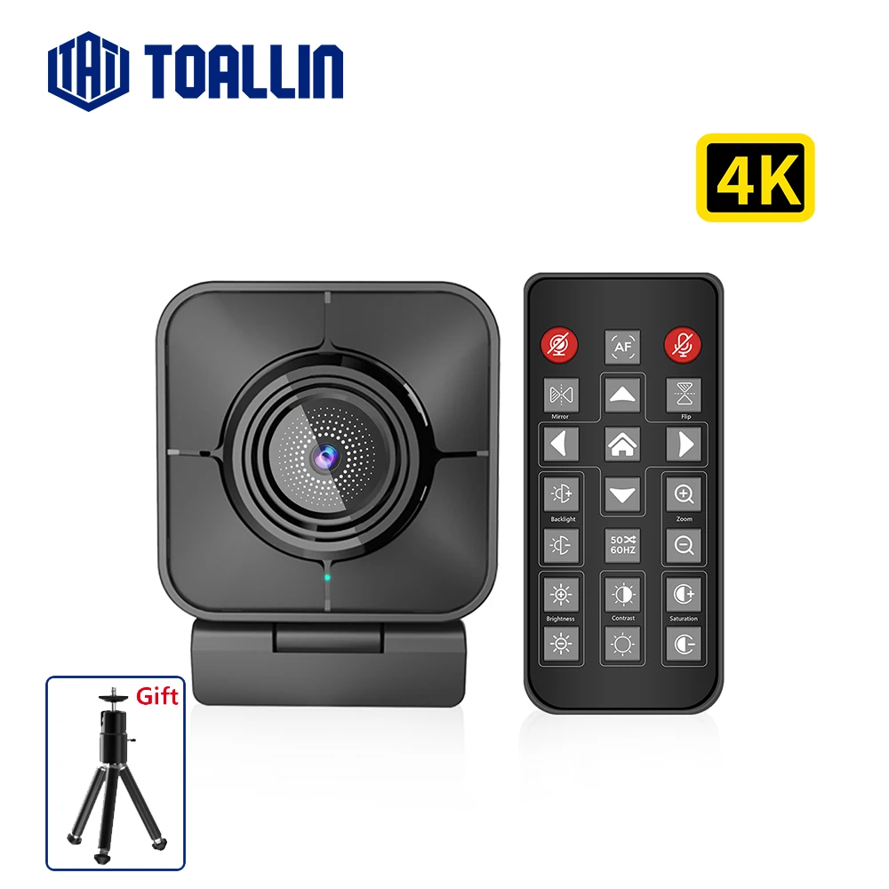 TOALLIN 4K Webcam 1080P HD mini Camera PC Webcam with Microphone Auto Focus usb Camera For Live Streraming & Video Conferencing