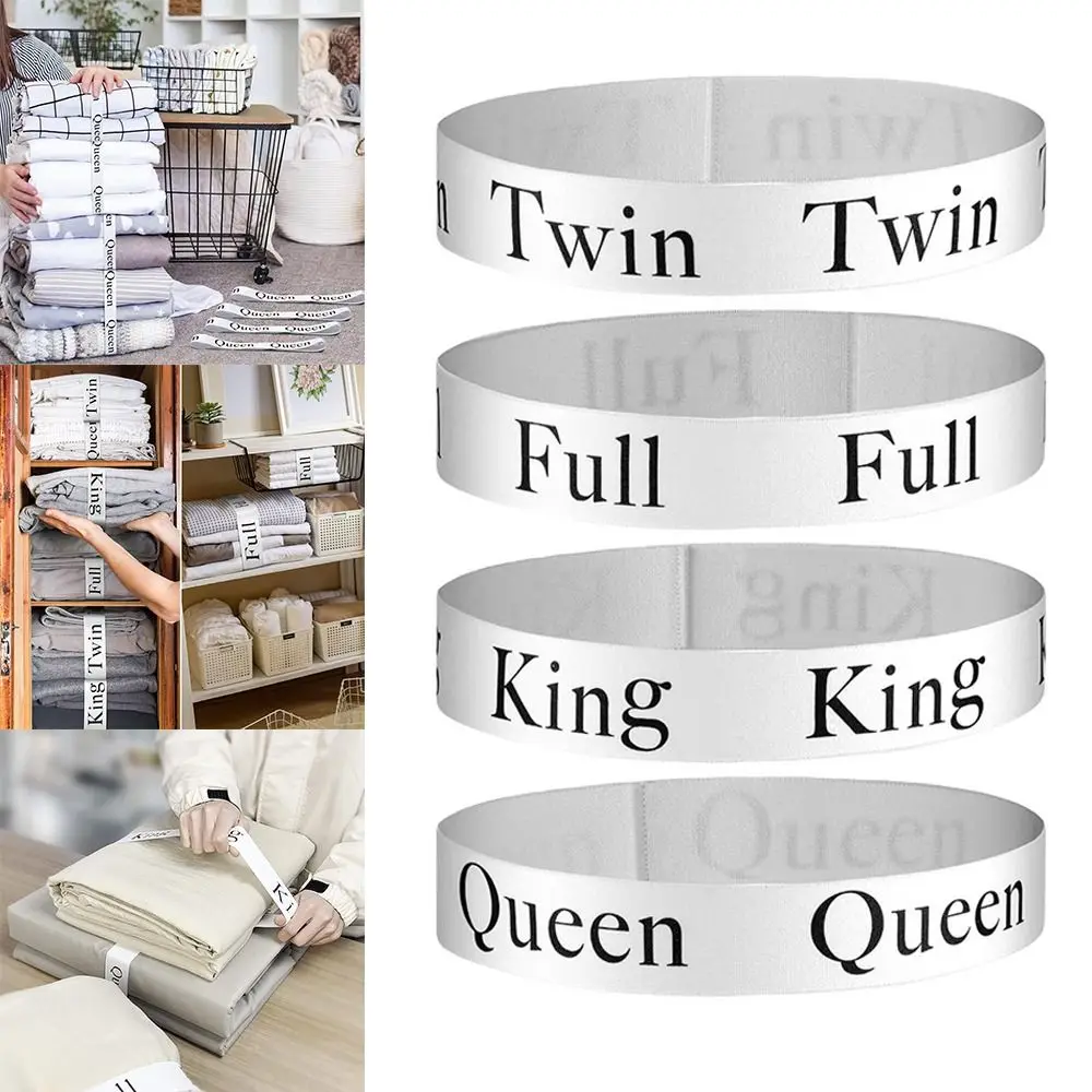 King Twin Full Queen Space-saving Closet Organization Sheet Organizer Belt Bed Sheets Storage Bands Sheet Straps 3