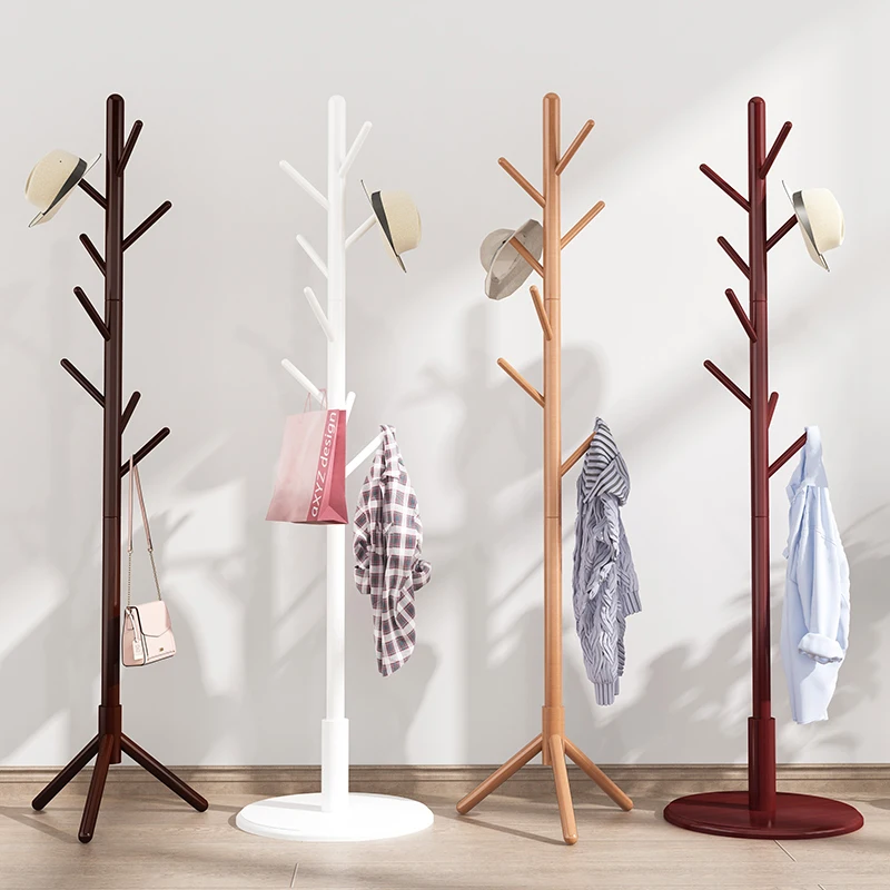 

Place Saving Clothes Rack Wood Free Shipping Nordic Hallway Furniture Living Room Recibidor De Entrada Mueble Wooden Coat Hanger