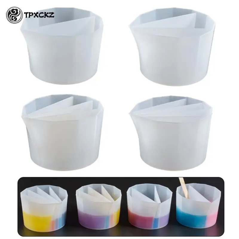 2/3/4/5 Holes Silicone Toner Cup Resin Paint Mixing Cup Distribution