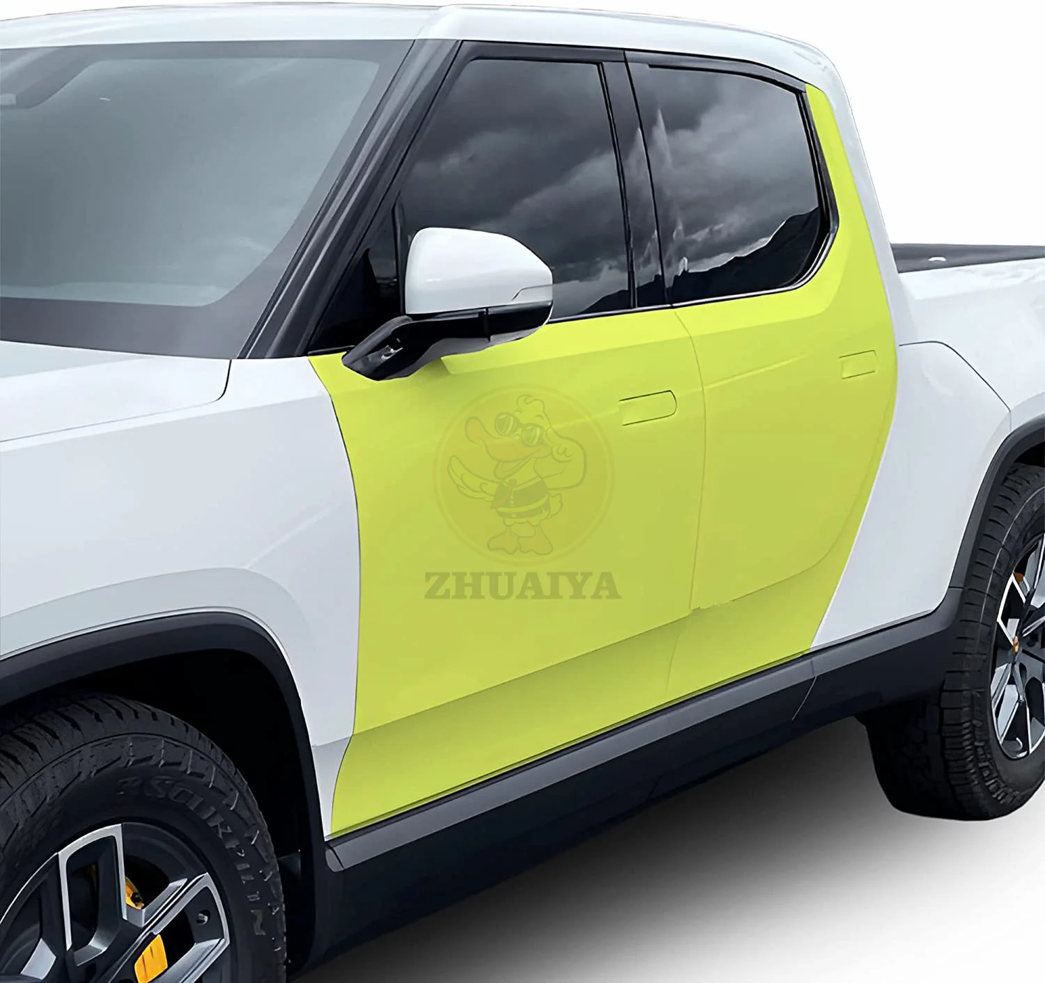 

For Rivian R1T Door Kit- Full Coverage Pre Cut Paint Protection Clear Bra 7.5mil PPF Decal Film Kit Compatible with