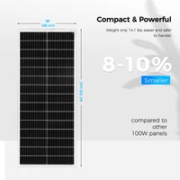 Panneau solaire rigide 1000W / 400W /500W/ 300W / 200W / 100W, chargeur de batterie,Monocristallin  module de charge, cellule pour voiture, bateau, maison, RV balcon, abri de jardin, bateau 3