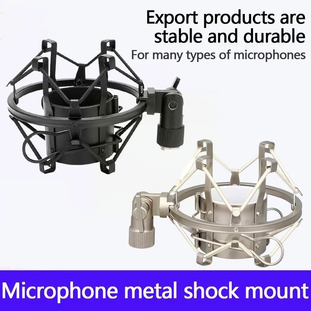 Microphone Shock Mount Locking Knob Reduce Noise Broadcast Clip Shock Studio Microphone Spider Mount Holder Clip G9Y8