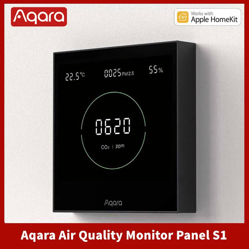 

NEW Aqara Air Quality Monitor Panel S1 Omni Directional Air CO2 PM2.5 Temperature Humidity Monitoring For Homekit Aqara Home App