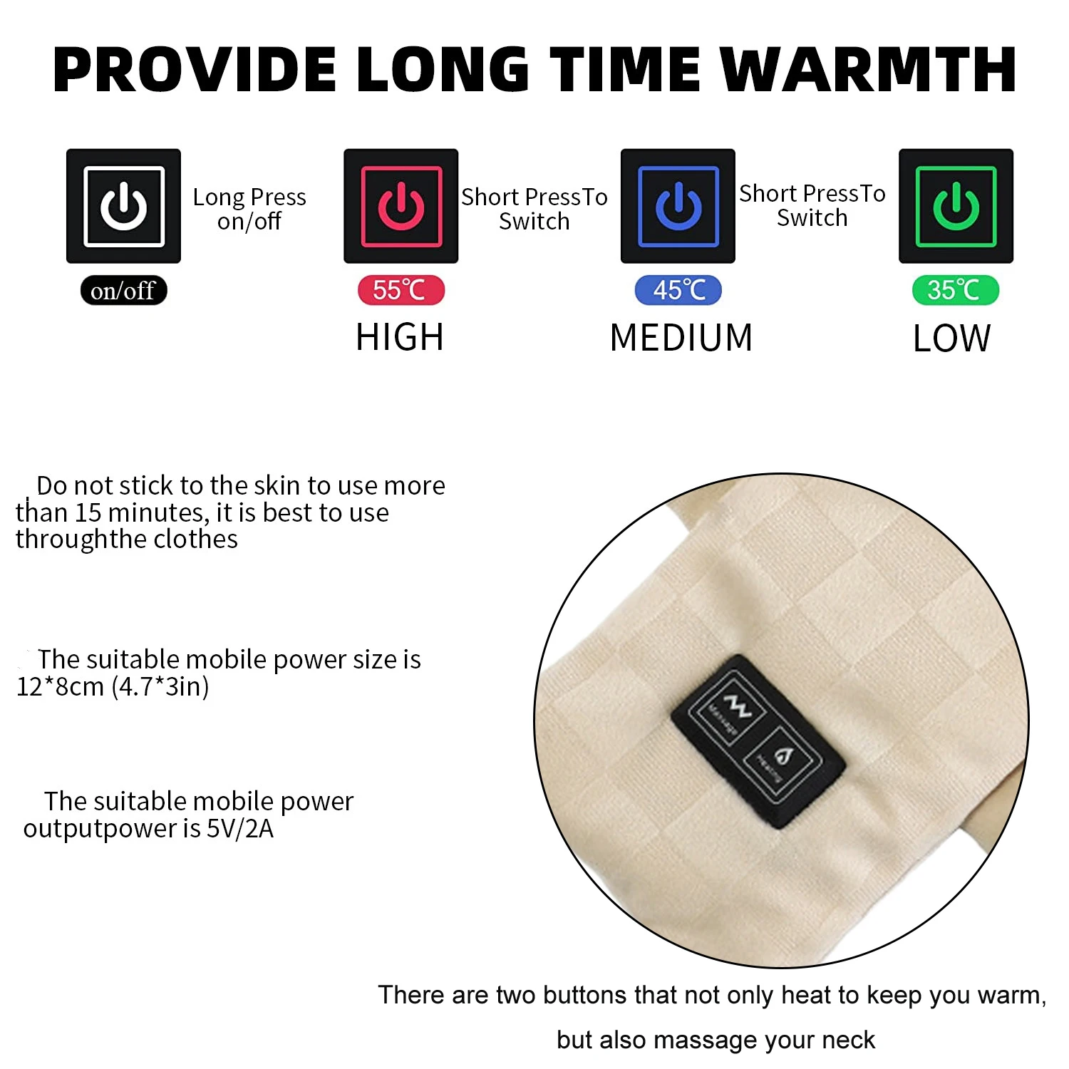 Рисунок 5 - Шарф унисекс с подогревом и USB