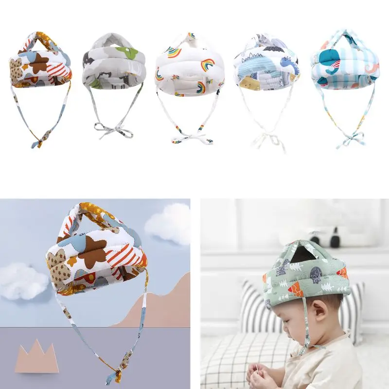 Baby Head Helmet Baby Collision Protective Cap Learning Walking Head Protective Cap Adjustable Child Safety Soft Helmet baby head helmet
