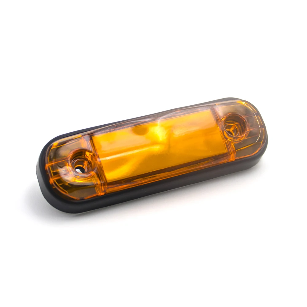2PCS 12V 24V 4 LED Oval Clearance External Side Marker Warning Light Signal Brake Indicator Lamp Trailer Truck Lorry Bus Caravan