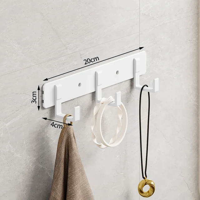 Hook White Towel Hook For Bathroom Clothes Coat Hook Bedroom Robe Hook