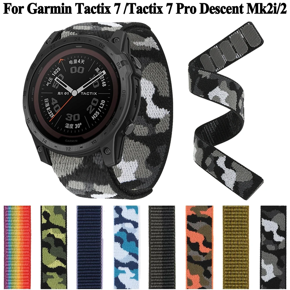 For Garmin Tactix 7 Pro Descent MK2i MK2 MK1 Enduro 2 D2 Delta PX 22/26mm Nylon Watch Band