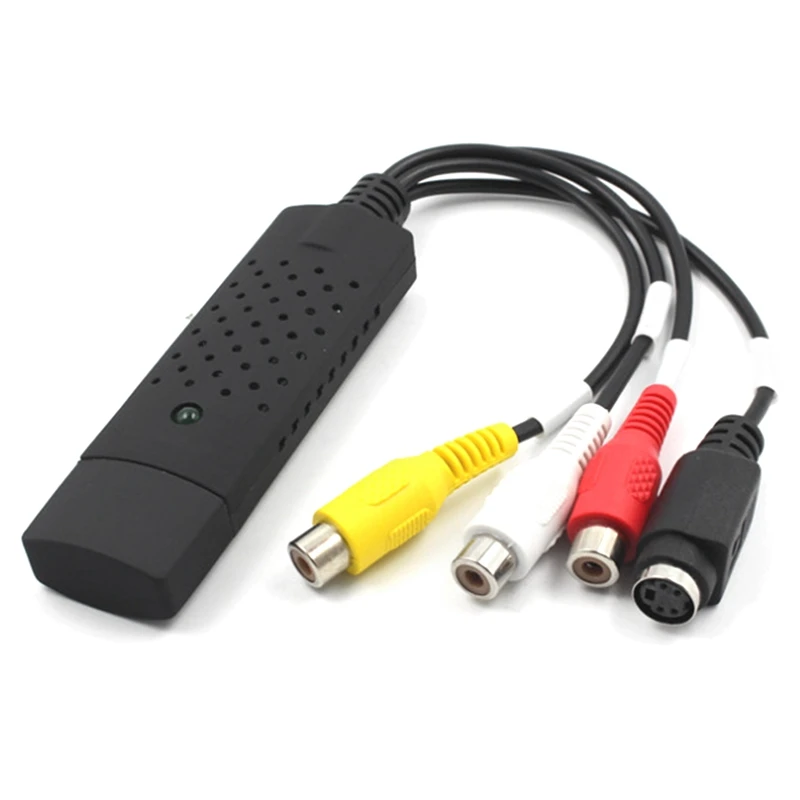 Scheda Di Acquisizione Video Usb, Convertitore Audio Video Grabber Per Rca A Usb Converti Vhs Mini Dv Vcr Hi8 Dvd A Digital Durevole