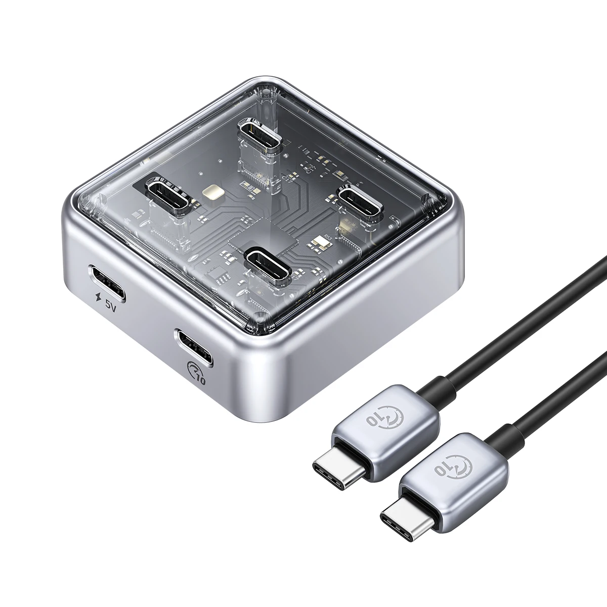 Orico-material Metálico Hub Usb 10gbps Portas Usb a Portas Usb c Usb3.2 Divisor para Todos os Macbook Mac Mini - Imagem 6