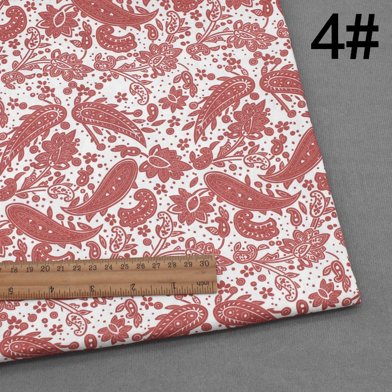 140 x 50 cm Ethno-Stil Paisley-Druck Stoff Phoenix Schwanz Blume Floral Baumwolle Popeline Kleidung handgemachte DIY Nähen Tuch – Detail 6