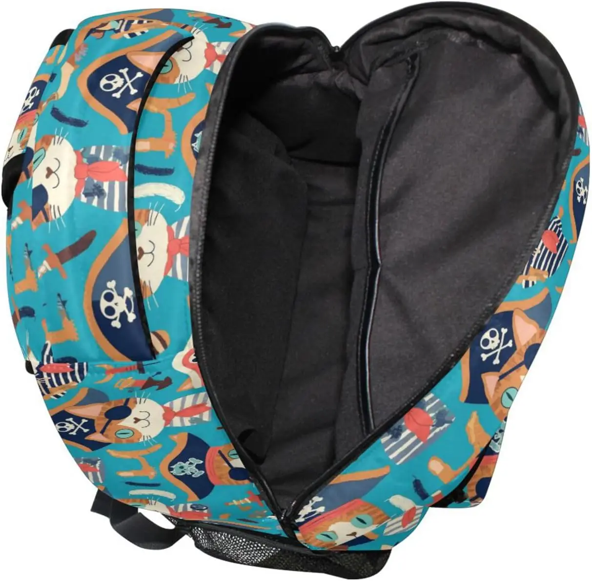 Pirate Cat Ship Backpack Bookbags Daypack Kids Girls Boys Anchor Backpacks Laptop Bags School Purse Travel Sports Water 4