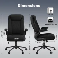Big and Tall Fabric Office Chair -500 lb Heavy Duty Office Chair for Big Man, High Back Executive Office Desk Chair with 120° Ti 2