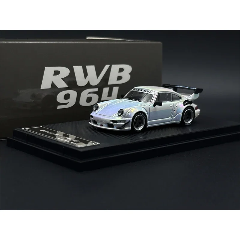 

STAR 1:64 RWB 964 Illusionary Shell White GT Tail Diecast Diorama Car Model Collection Miniature Toys