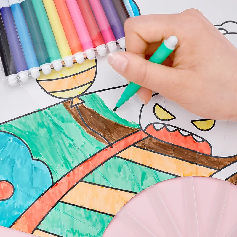 4/6/8/12Pcs/Set Colorful Pen Art Marker Drawing Set Colors Children  Watercolor Pen Safe Non-toxic Graffiti Friendly Kids Gifts - AliExpress